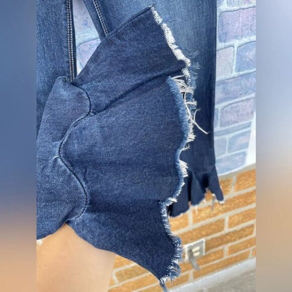 Rebecca Taylor La Vie Ruffle Hem Jeans 29 - Picture 3 of 9